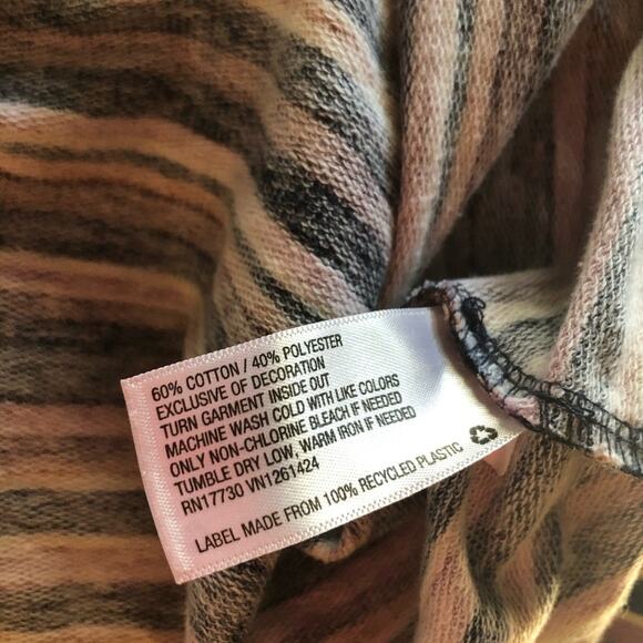 Wild Fable Purple Striped Cropped Hoodie - Picture 5 of 5